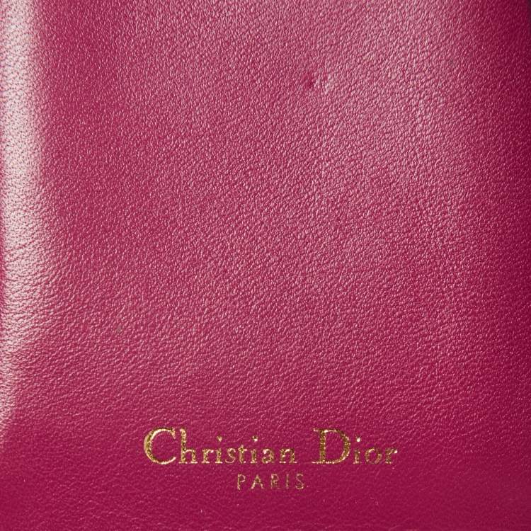 Pre Owned Dior Black Leather Medium Diorissimo Envelope Wallet