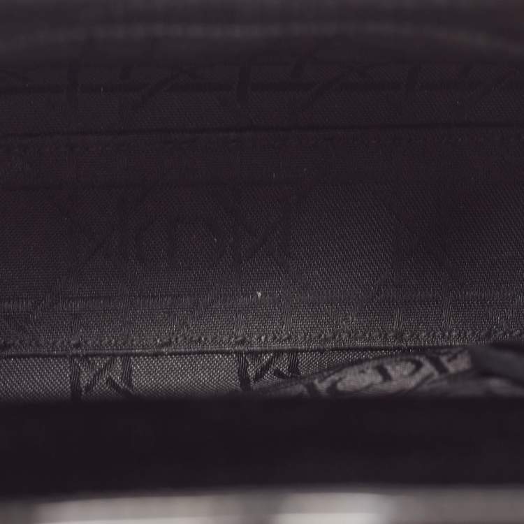 Pre Owned Dior Black Cannage Patent Leather Mini Lady Dior Tote