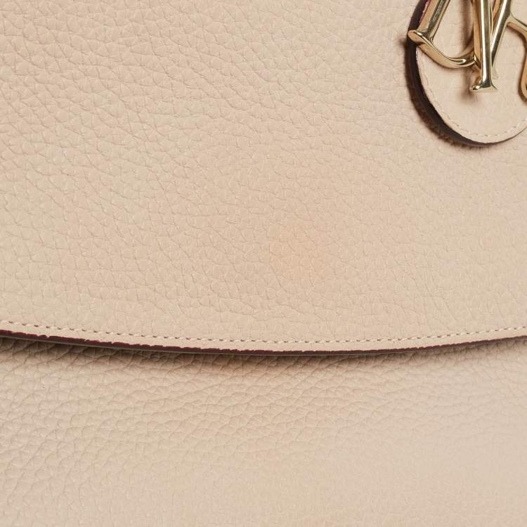 Pre Owned Dior Beige Leather Mini Be Dior Top Handle Bag