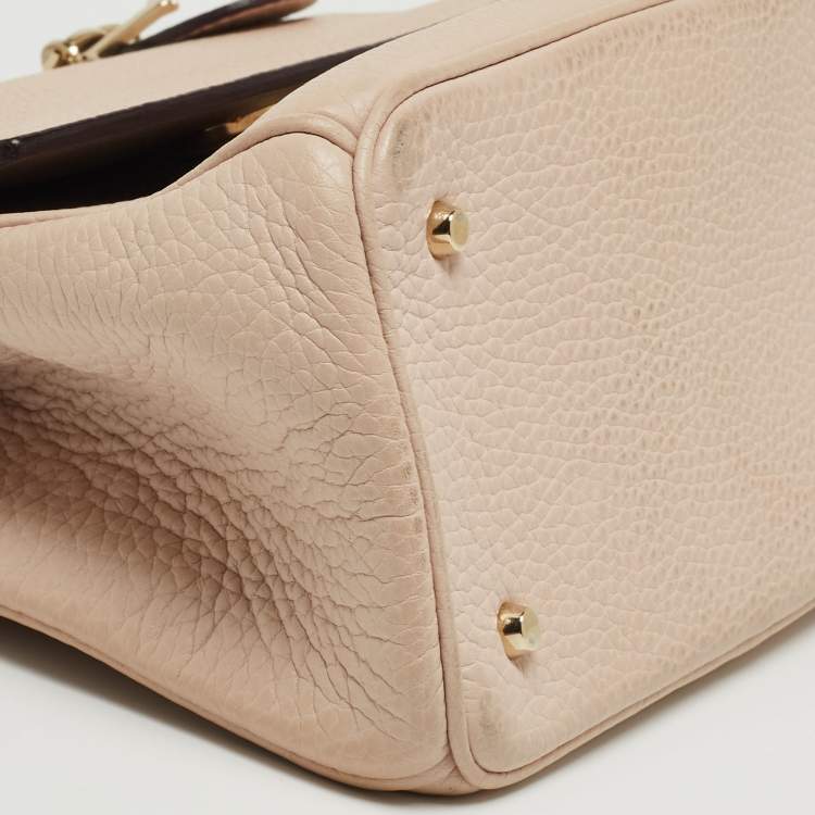 Pre Owned Dior Beige Leather Mini Be Dior Top Handle Bag