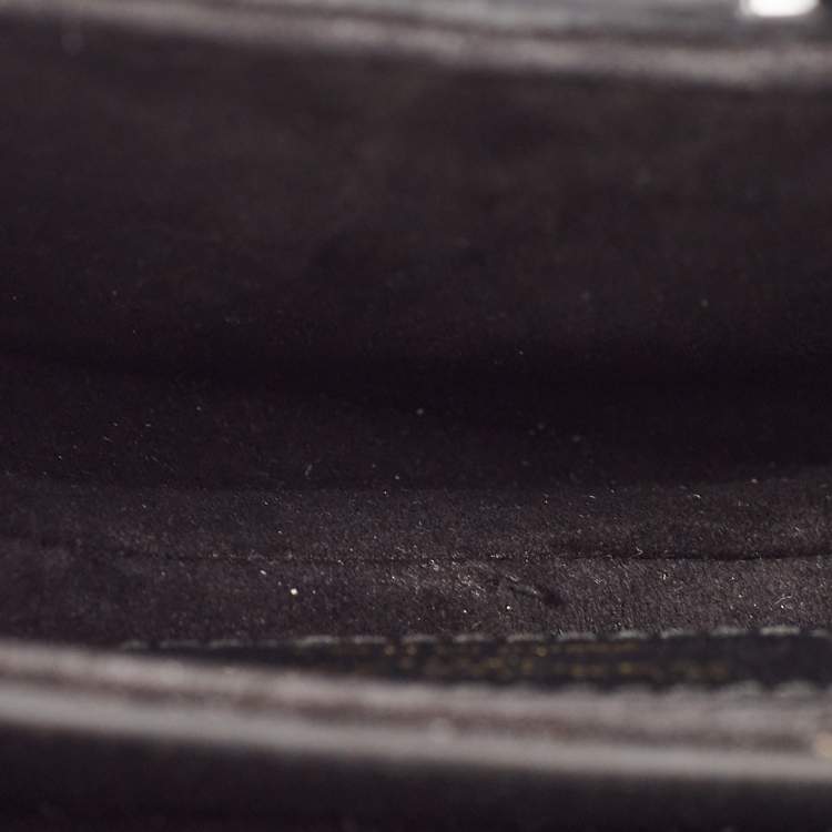 Pre Owned Dior Black Leather Mini Saddle Bag