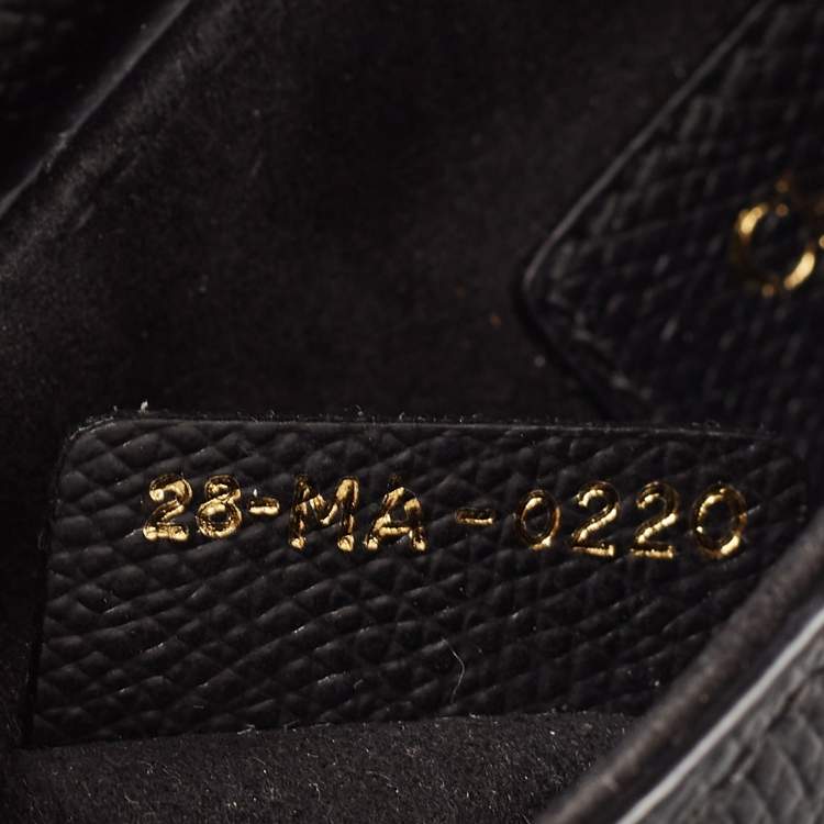 Pre Owned Dior Black Leather Mini Saddle Bag