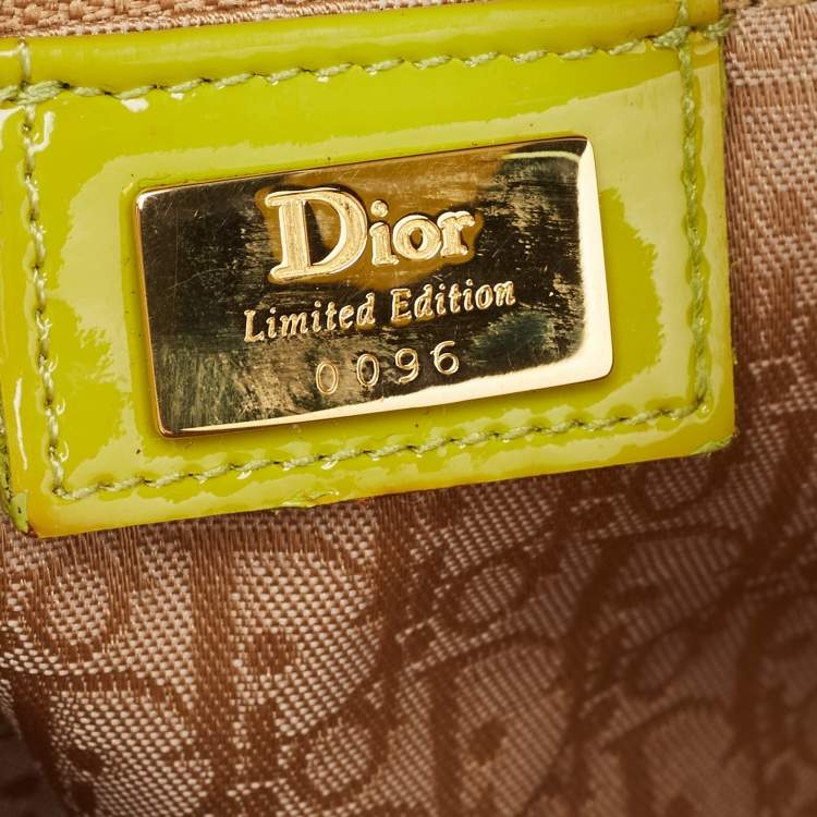 Pre Owned Dior Multicolor Velvet and Patent Leather Limited Edition 0096 Pom Pom Embellished Saddle Bag