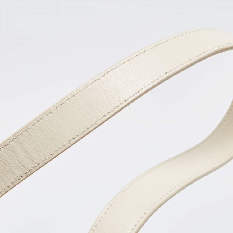 Pre Owned Dior White Leather 30 Montaigne Shoulder Bag