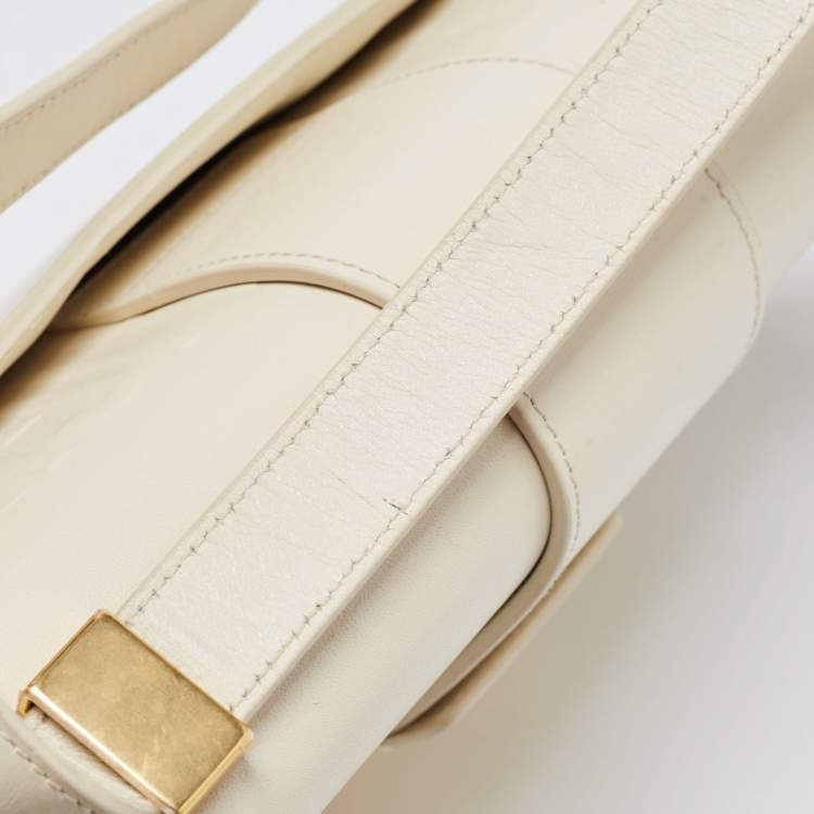 Pre Owned Dior White Leather 30 Montaigne Shoulder Bag