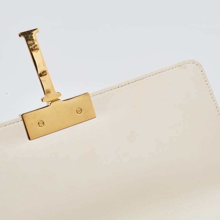 Pre Owned Dior White Leather 30 Montaigne Shoulder Bag