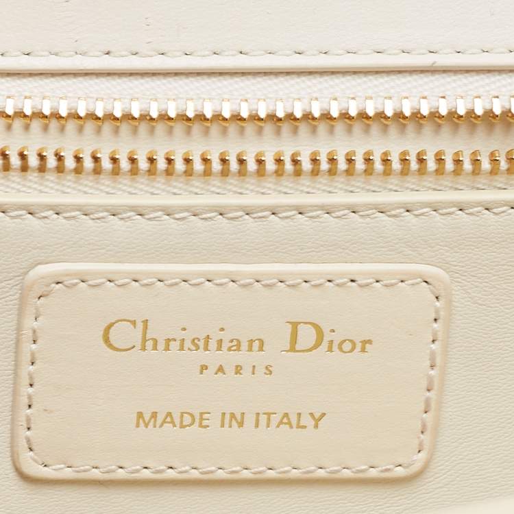 Pre Owned Dior White Leather 30 Montaigne Shoulder Bag