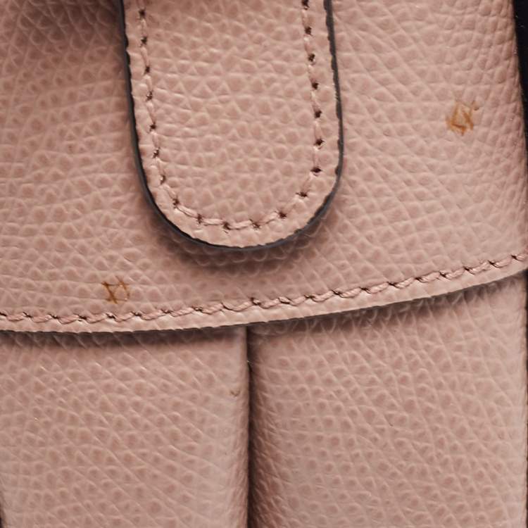 Pre Owned Dior Pink Leather Saddle Bag