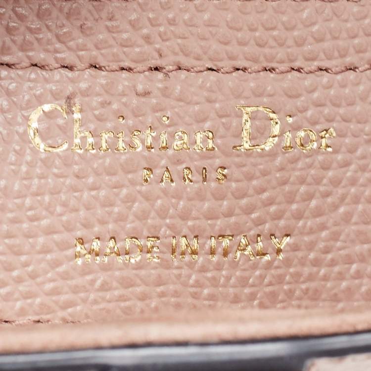 Pre Owned Dior Pink Leather Saddle Bag