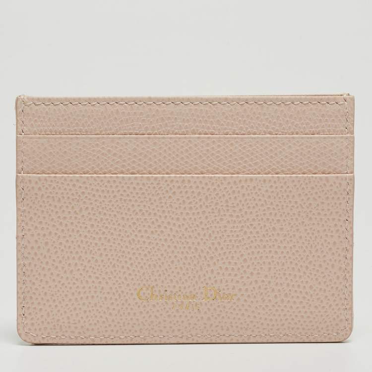 Pre Owned Dior Pink Cannage Leather Diorama Card Holder