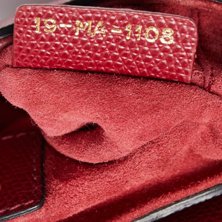 Pre Owned Dior Red Leather Mini Saddle Bag