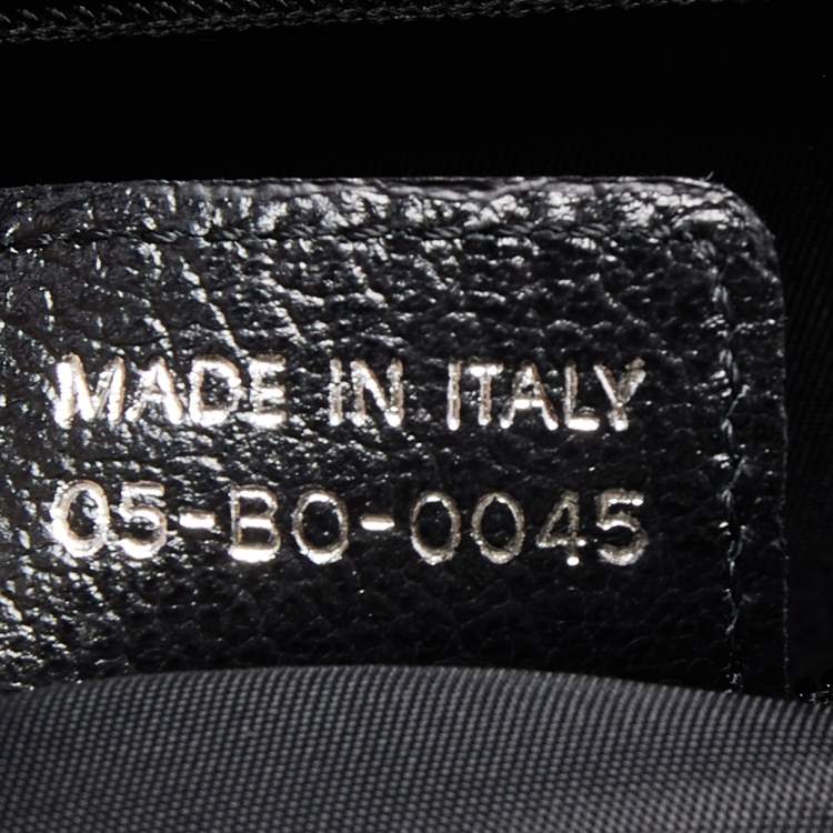 Pre Owned Dior Black Diorissimo Canvas Embroidered Flowers Large Tote 