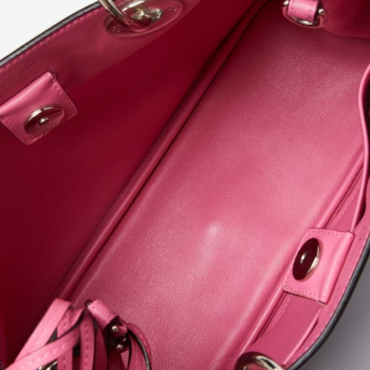 Pre Owned Dior Tri Color Leather Medium Diorissimo Shopper Tote