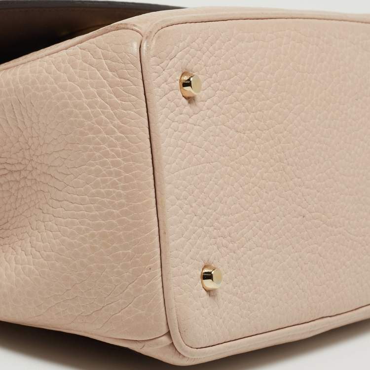 Pre Owned Dior Light Pink Leather Mini Be Dior Top Handle Bag