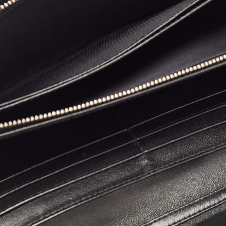 Pre Owned Dior Black Cannage Leather Lady Dior Wallet on Chain