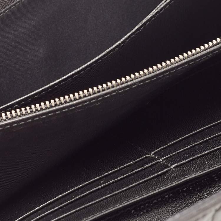 Pre Owned Dior Black Cannage Leather Lady Dior Wallet on Chain