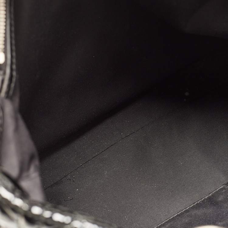 Pre Owned Dior Black Cannage Patent Leather Large Soft Lady Dior Shopper Tote