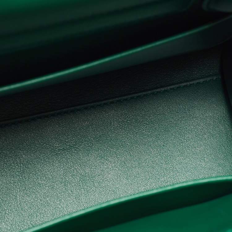 Pre Owned Dior Green Leather Mini Diorever Top Handle Bag