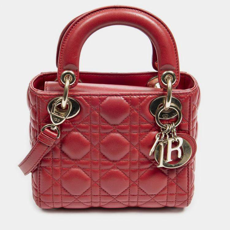 Lady dior mini lambskin hot sale