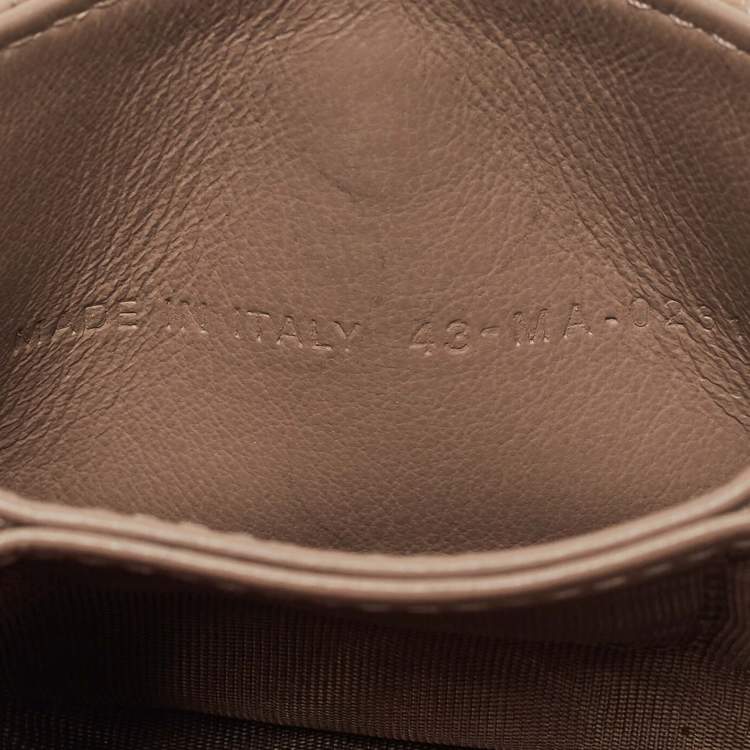Pre Owned Dior Grey Cannage Patent Leather Lady Dior 5 Gusset Card Holder