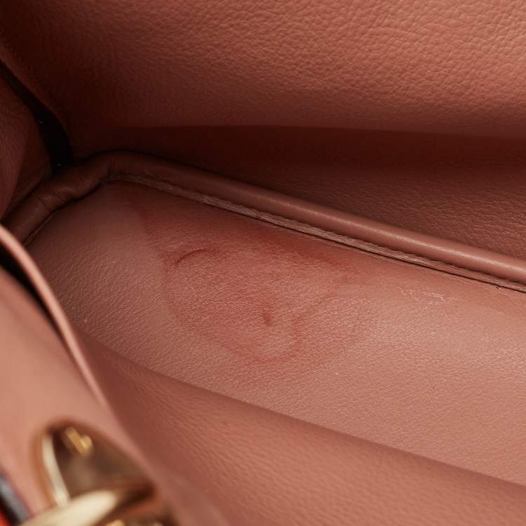 Pre Owned Dior Orange Leather Medium Diorissimo Shopper Tote