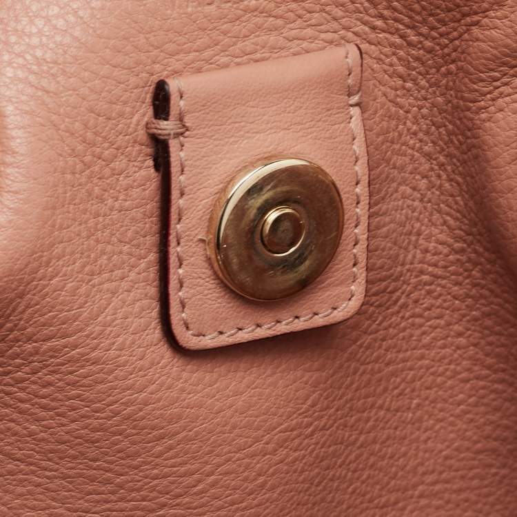 Pre Owned Dior Orange Leather Medium Diorissimo Shopper Tote