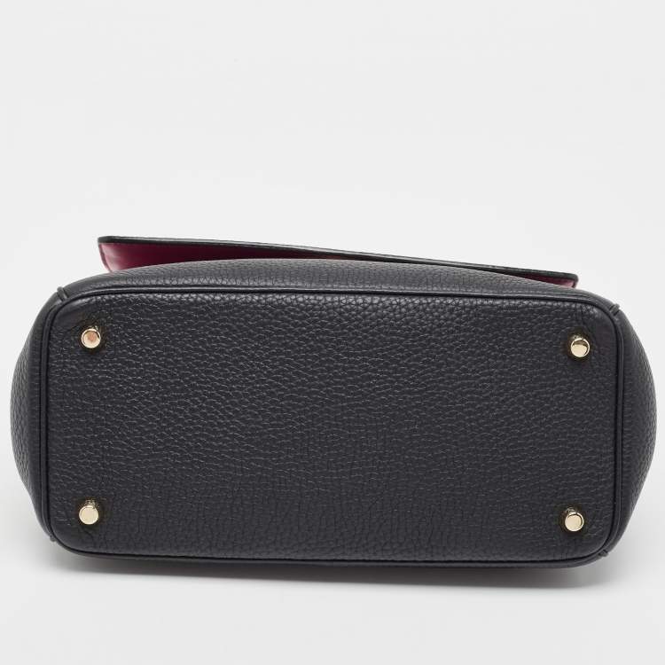 Pre Owned Dior Black Leather Mini Be Dior Top Handle Bag