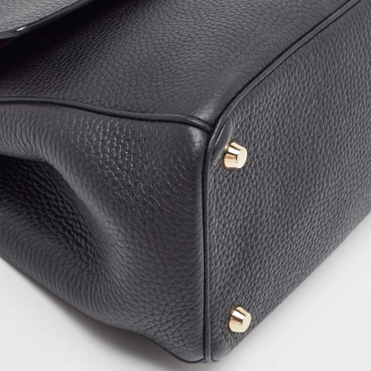 Pre Owned Dior Black Leather Mini Be Dior Top Handle Bag