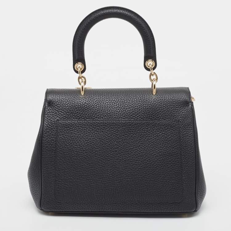 Pre Owned Dior Black Leather Mini Be Dior Top Handle Bag
