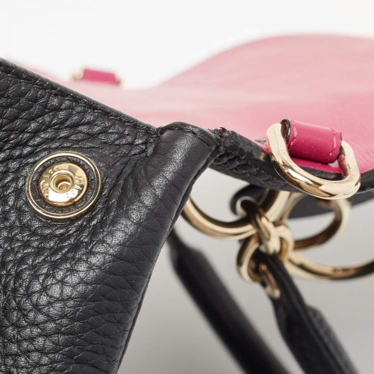 Pre Owned Dior Black Leather Mini Be Dior Top Handle Bag