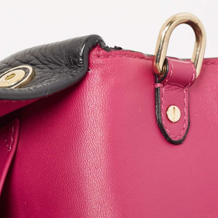 Pre Owned Dior Black Leather Mini Be Dior Top Handle Bag