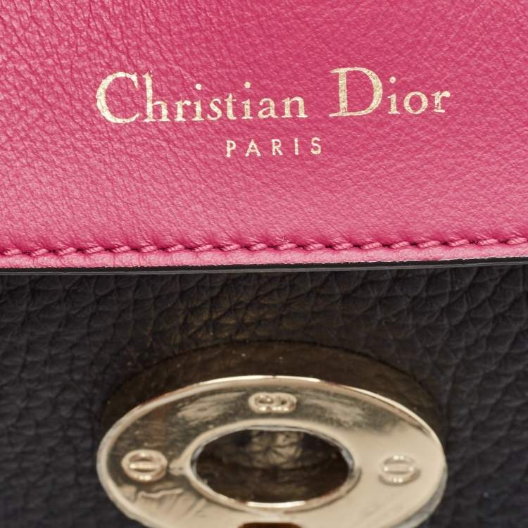 Pre Owned Dior Black Leather Mini Be Dior Top Handle Bag