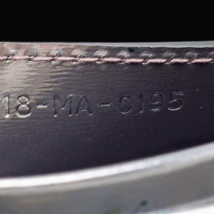 Pre Owned Dior Metallic Silver/Green Printed Leather Medium Lady Dior Tote