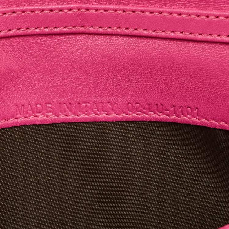 Pre Owned Dior Pink Python Rendezvous Wallet on Chain