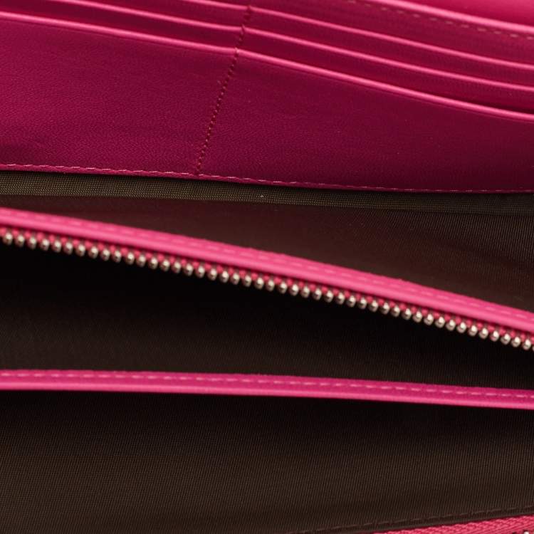 Pre Owned Dior Pink Python Rendezvous Wallet on Chain