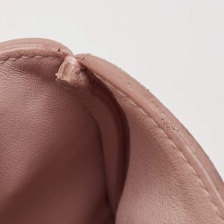 Pre Owned Dior Pink Floral Print Leather Medium Diorissimo Shopper Tote