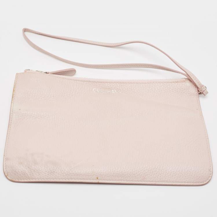 Pre Owned Dior Pink Floral Print Leather Medium Diorissimo Shopper Tote