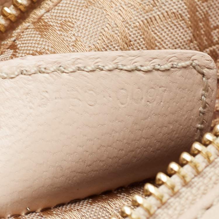 Pre Owned Dior Beige/Brown Leopard Printed Fabric and Leather Buckle Handle Hobo 