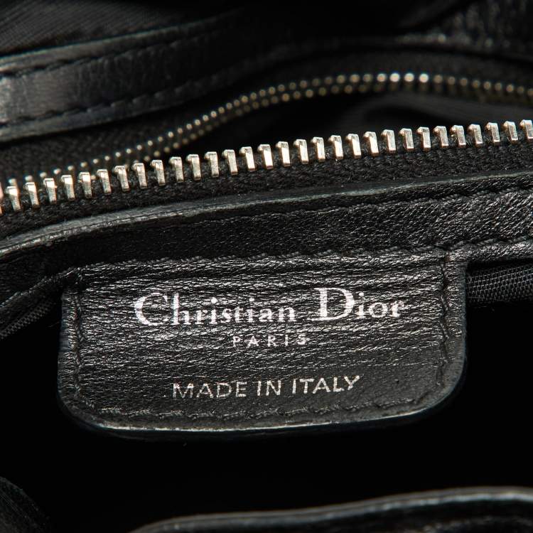 Pre Owned Dior Black Cannage Leather Le Trente Hobo