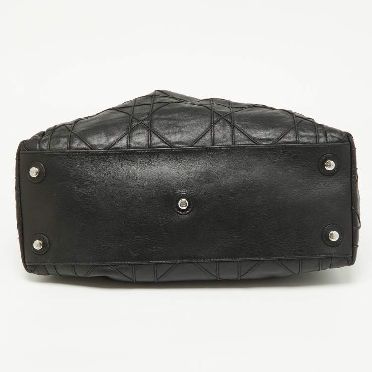 Pre Owned Dior Black Cannage Leather Le Trente Hobo