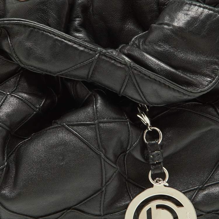 Pre Owned Dior Black Cannage Leather Le Trente Hobo