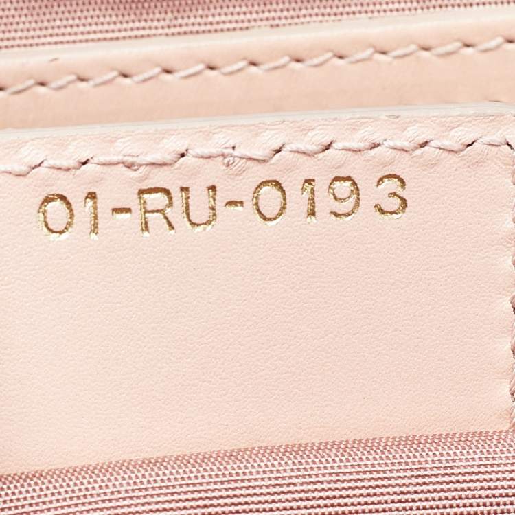 Pre Owned Dior Pink Cannage Coated Canvas and Leather Medium Panarea Shopper Tote