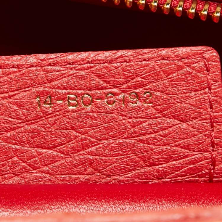 مملوكة مسبقًا Dior Red Ostrich Large Lady Dior Tote