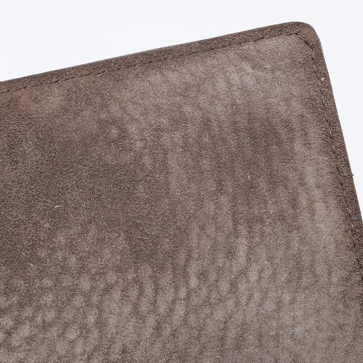 Pre Owned Dior Bronze Leather Diorama Top Handle Bag