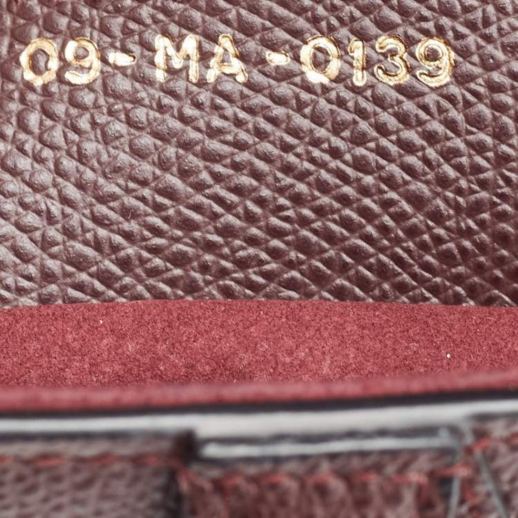 Pre Owned Dior Burgundy Grained Leather Saddle Bag
