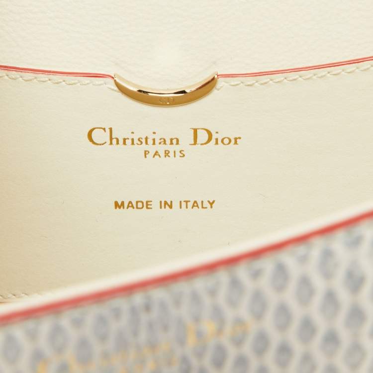 Pre Owned Dior Multicolor Watersnake Leather Mini Diorever Top Handle Bag