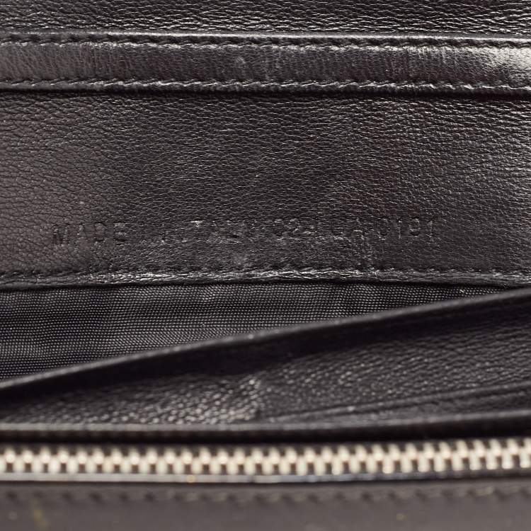 Pre Owned Dior Black Cannage Patent Leather Lady Dior Continental Wallet