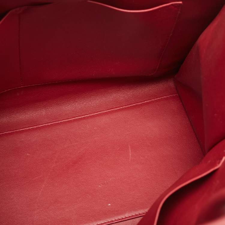 Pre Owned Dior Red Leather Large Diorever Top Handle Bag