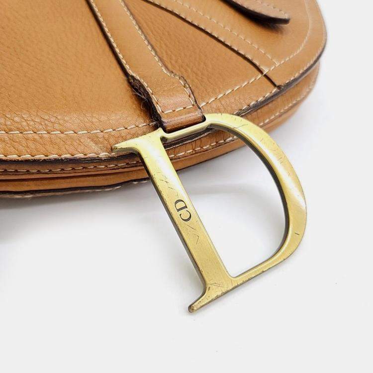 مملوكة مسبقًا Christian Dior Tan Calfskin Limited Edition Baudrier Saddle Bag 