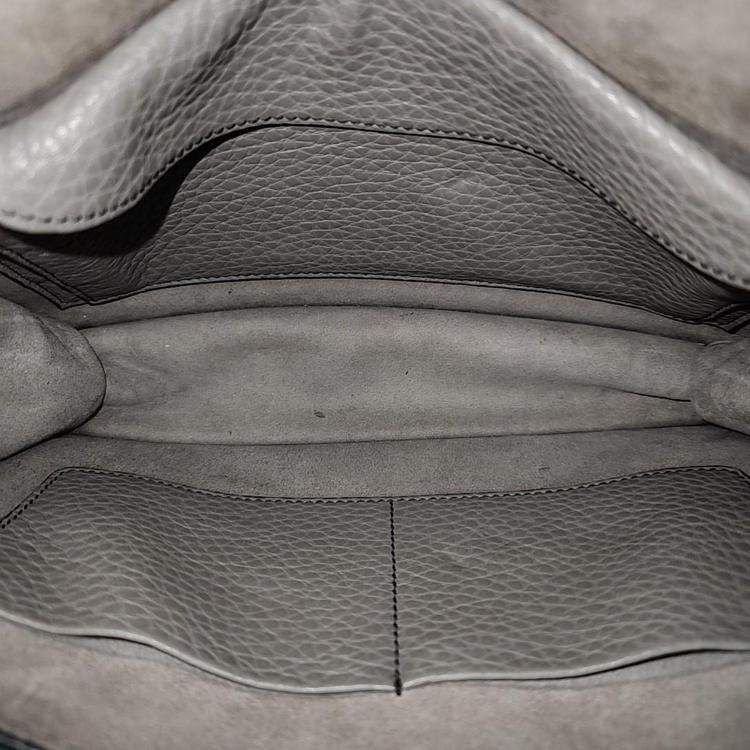 Pre Owned Christian Dior Grey Calfskin Medium J'adior Flap Bag 